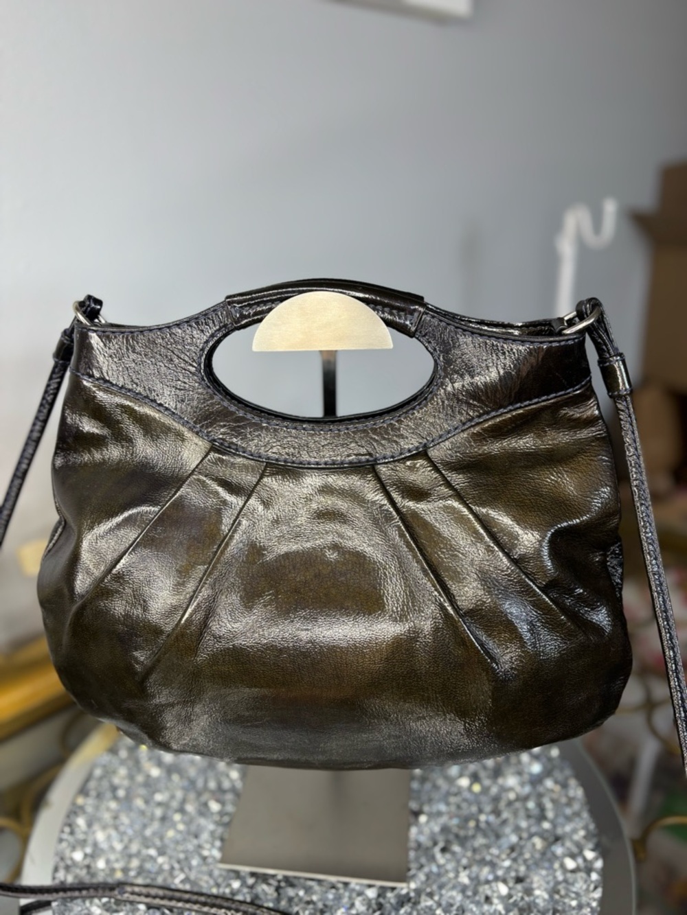 Coach 2009 Lexi Pleated Patent Leather Crossbody EUC - Picture 4 of 12